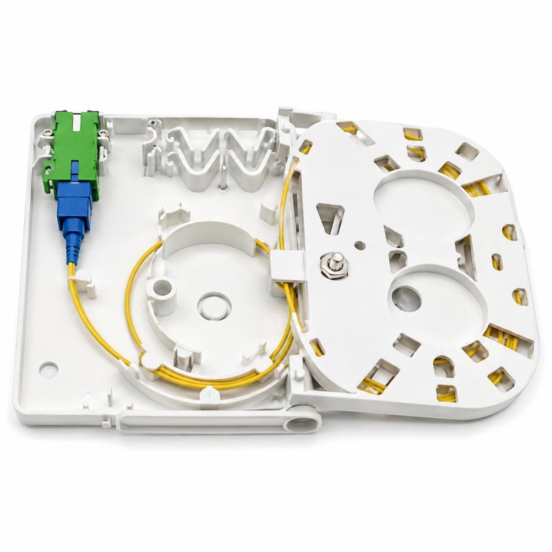 Untitled-1-66.jpg 2 Port Ftth Box (Loaded With One Pigtail And One Adapter) - Image 1